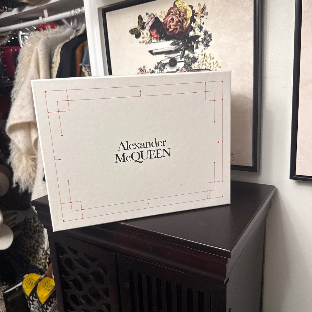 White empty Alexander McQueen box